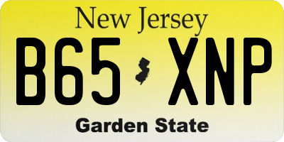 NJ license plate B65XNP