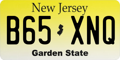 NJ license plate B65XNQ