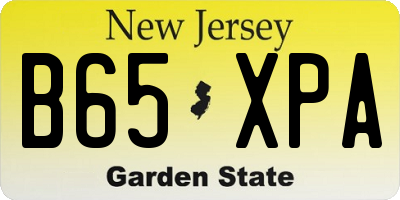 NJ license plate B65XPA