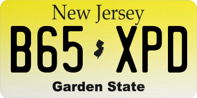 NJ license plate B65XPD