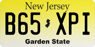NJ license plate B65XPI