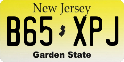 NJ license plate B65XPJ