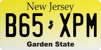 NJ license plate B65XPM