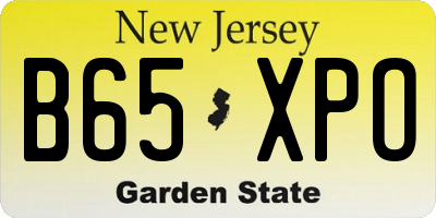 NJ license plate B65XPO