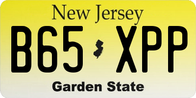 NJ license plate B65XPP