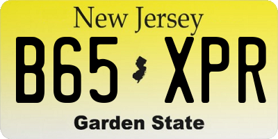 NJ license plate B65XPR