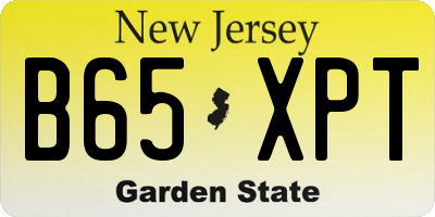 NJ license plate B65XPT