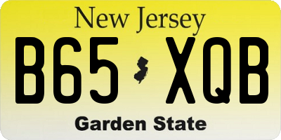 NJ license plate B65XQB