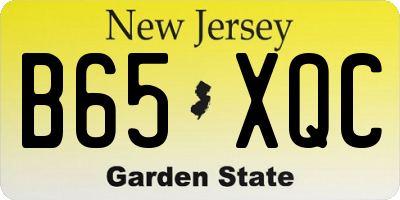 NJ license plate B65XQC