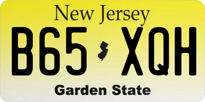 NJ license plate B65XQH