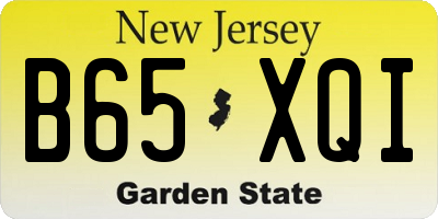NJ license plate B65XQI