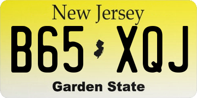 NJ license plate B65XQJ