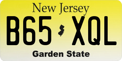 NJ license plate B65XQL