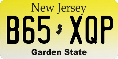 NJ license plate B65XQP