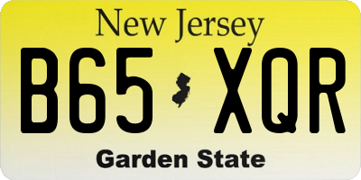 NJ license plate B65XQR