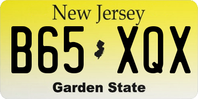NJ license plate B65XQX