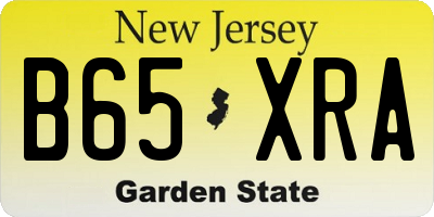 NJ license plate B65XRA