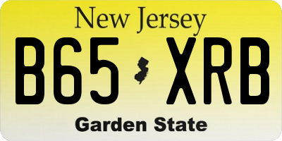 NJ license plate B65XRB