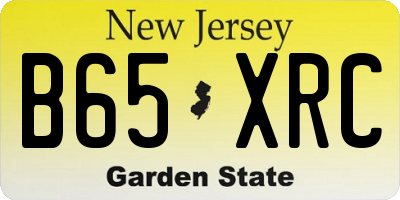 NJ license plate B65XRC