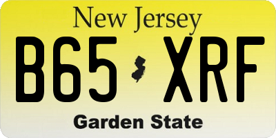 NJ license plate B65XRF