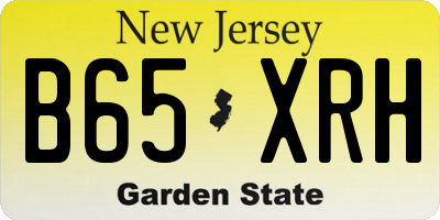 NJ license plate B65XRH