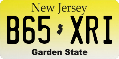 NJ license plate B65XRI