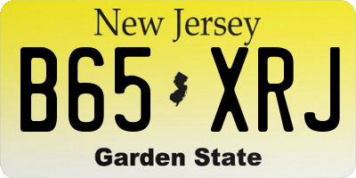 NJ license plate B65XRJ
