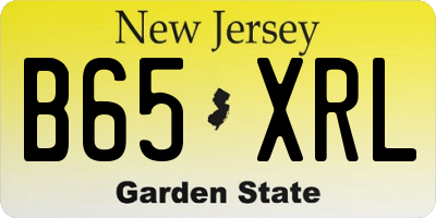 NJ license plate B65XRL