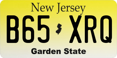 NJ license plate B65XRQ