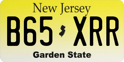 NJ license plate B65XRR