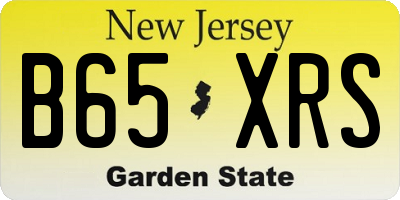NJ license plate B65XRS