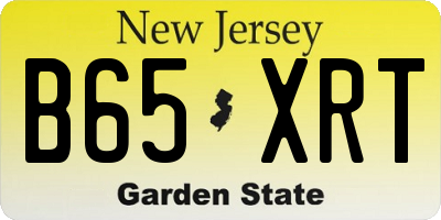 NJ license plate B65XRT
