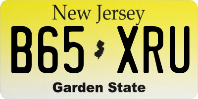 NJ license plate B65XRU