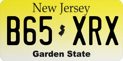 NJ license plate B65XRX