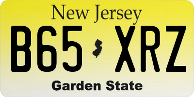 NJ license plate B65XRZ