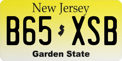 NJ license plate B65XSB