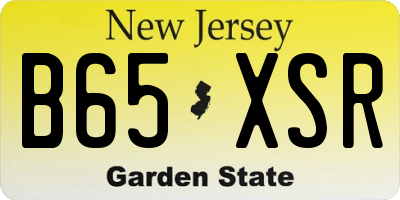 NJ license plate B65XSR