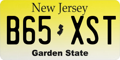 NJ license plate B65XST