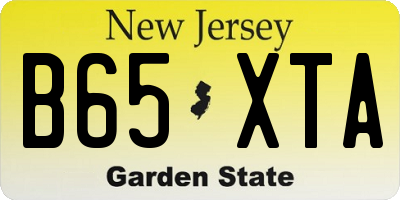 NJ license plate B65XTA