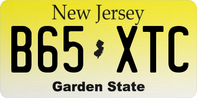 NJ license plate B65XTC