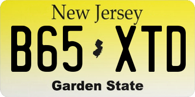 NJ license plate B65XTD