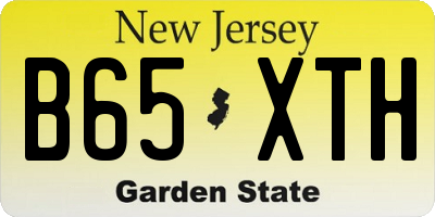 NJ license plate B65XTH