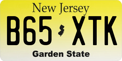NJ license plate B65XTK