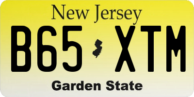 NJ license plate B65XTM
