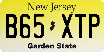 NJ license plate B65XTP