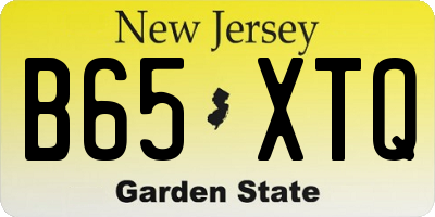 NJ license plate B65XTQ