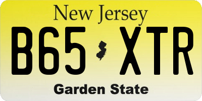 NJ license plate B65XTR
