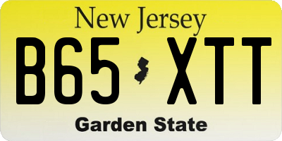 NJ license plate B65XTT