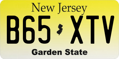NJ license plate B65XTV