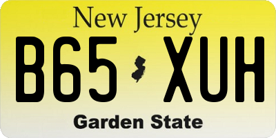 NJ license plate B65XUH